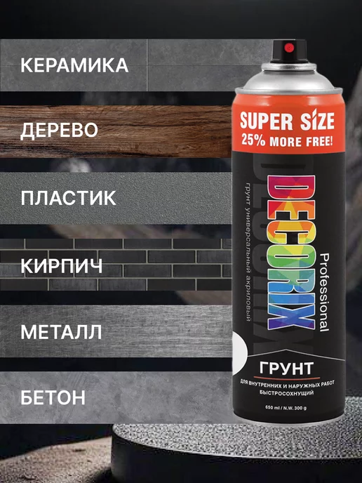 Decorix Грунт акриловый прозрачный 520мл, 650 мл, фото 3
