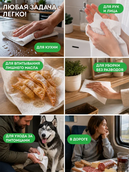 LAIMA Бумажные полотенца в рулоне для дома и кухни 2-х слойные, вариант, фото 7