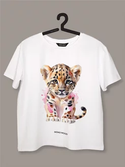 Футболка с принтом Леопарда MONO MOOD 247211932 купить за 1 466 ₽ в интернет‑магазине Wildberries