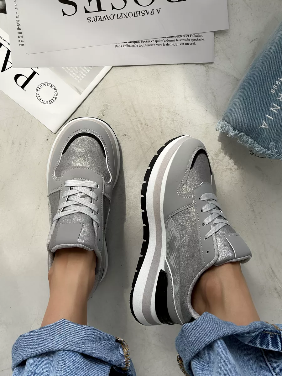 Кроссовки текстильные на платформе