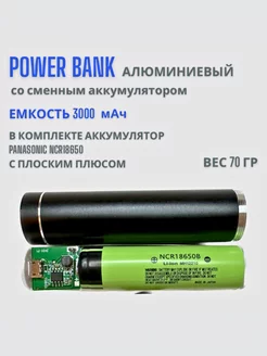 PowerBank Повербанк компактный со сменным аккумулятором Panasonic 247259440 купить за 376 ₽ в интернет-магазине Wildberries