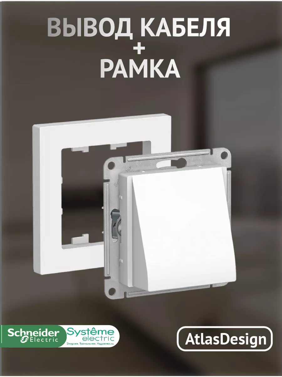 Вывод кабеля с рамкой Atlas Design