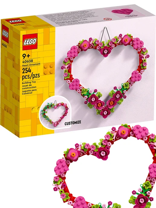 LEGO Конструктор Creator 40638 Украшение в виде сердца, розовый, фото 2