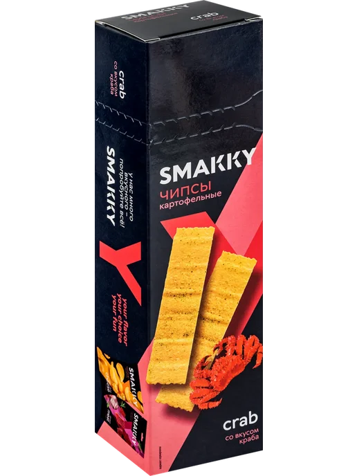 SMAKKY Чипсы картофельные со вкусом краба, 100г, 100 г, фото 3