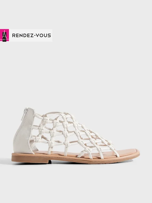 Tendance Босоножки без каблука летние, белый