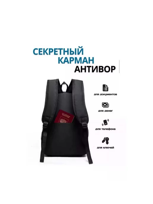 The North Face Школьный городской портфель рюкзак 2в1, черный, фото 4
