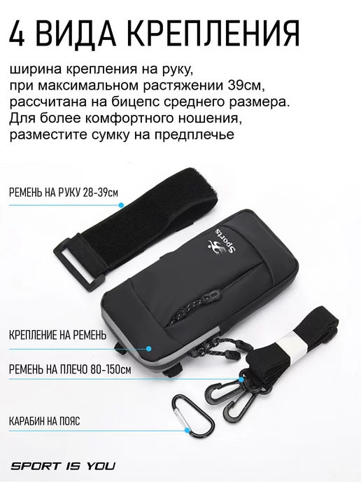 Sport is you сумка для бега и путешествий на руку 4 в 1, вариант, фото 2
