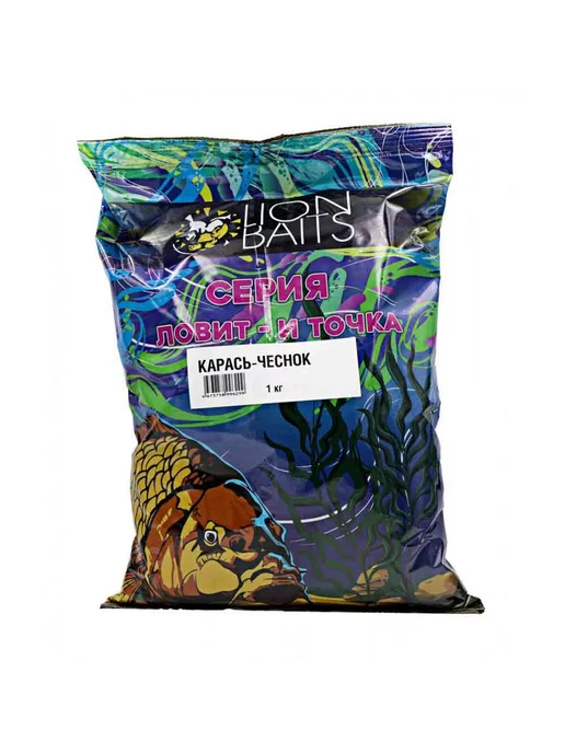 Lion Baits Прикормка серии Ловит и точка Карась-чеснок 1кг, 1 кг, фото 2