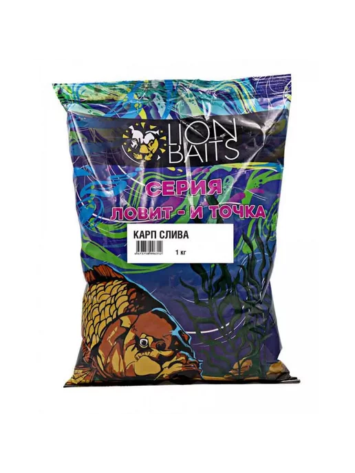 Lion Baits Прикормка серии Ловит и точка Карп слива 1кг, 1 кг, фото 2