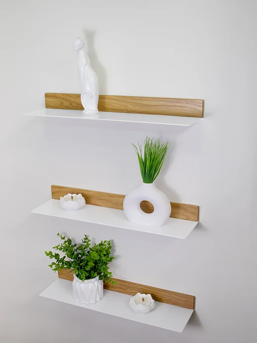 WSFurniture Полка настенная, белый, фото 5