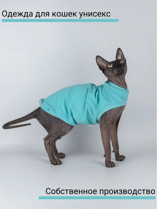 NikaCats Футболка для кошек, голубой