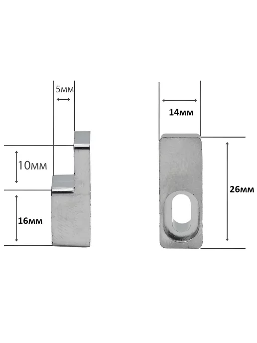 MATURA Фиксатор крепление для стекла душевой кабины 5-6 мм, 8 шт, 8 шт, фото 7
