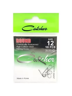 Крючок ROUND Size 12 (3 пакетика) Catcher 247617250 купить за 173 ₽ в интернет-магазине Wildberries