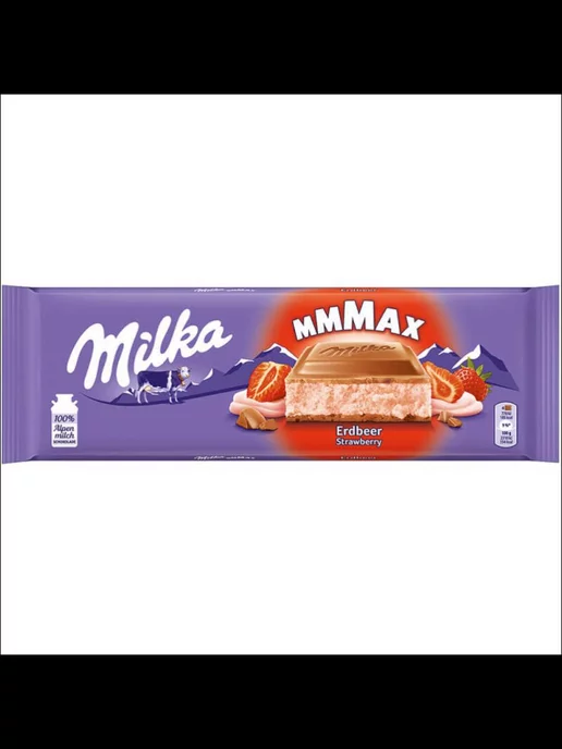 milka Большой шоколад MMMAX Strawberry 300г клубника, 300 г, фото 2