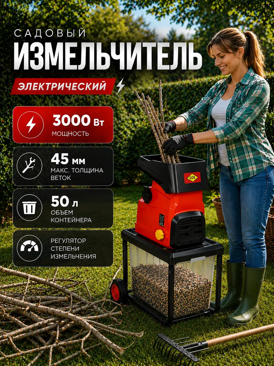 Измельчитель садовый для веток SH 300