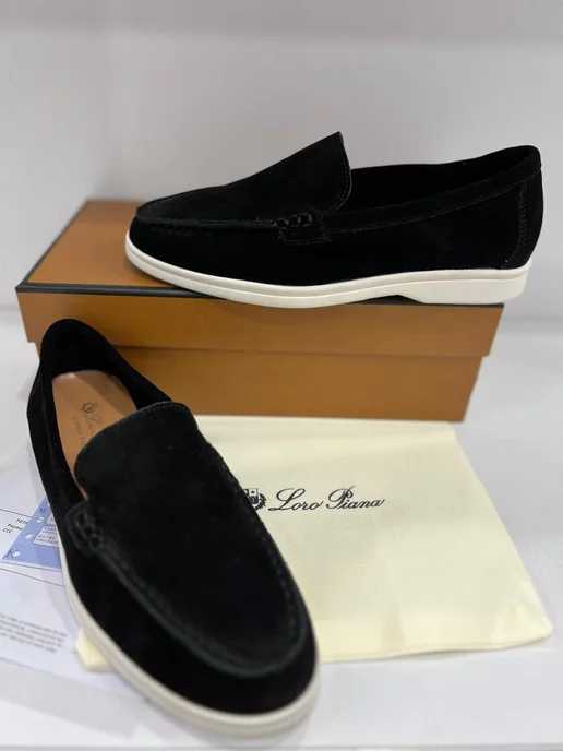 Kami Shoes Лоферы натуральная замша, черный, фото 5