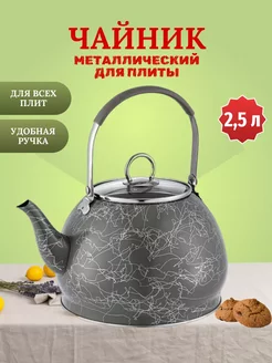 Чайник для плиты металлический 2,5 л