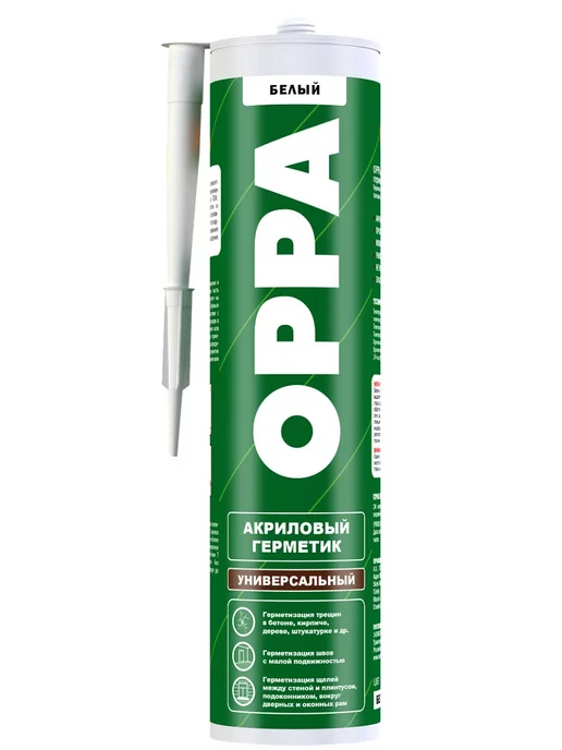 Oppa Герметик акриловый Белый, белый, фото 2
