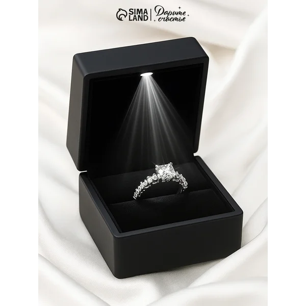 Подарочная коробочка для обручального кольца с подсветкой