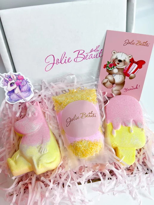 Jolis Beauti Бомбочка для ванны, розовый, фото 3