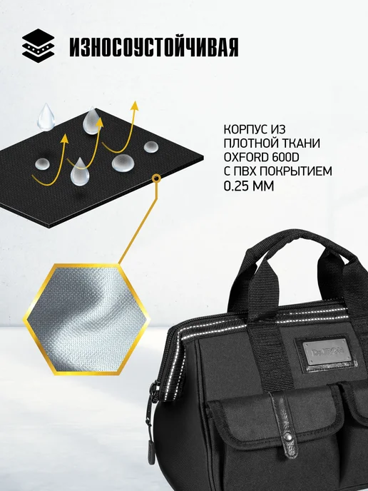Dr. IRON Сумка для инструментов строительных, синий, фото 7
