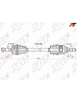 Привод в сборе FR LH TOYOTA COROLLA ZRE15# 06- AURIS ZRE15#