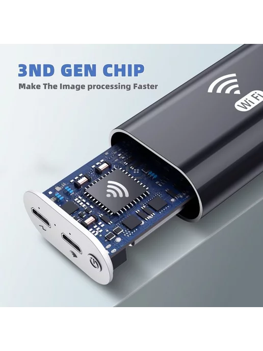 AUXAUTO Wi-Fi эндоскоп бороскоп для смартфона, компьютера, черный, фото 5