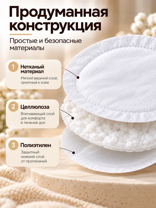 Пелигрин Прокладки-вкладыши для груди 10 шт, 10 шт, фото 3
