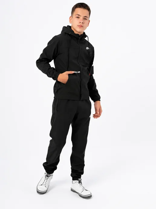 Nike Спортивный костюм для мальчика, черный, фото 5