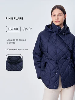 Куртка осенняя стеганая без меха с капюшоном Finn Flare 247925471 купить за 8 646 ₽ в интернет-магазине Wildberries