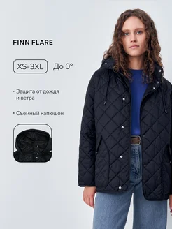 Куртка осенняя стеганая без меха с капюшоном Finn Flare 247925472 купить за 8 646 ₽ в интернет-магазине Wildberries