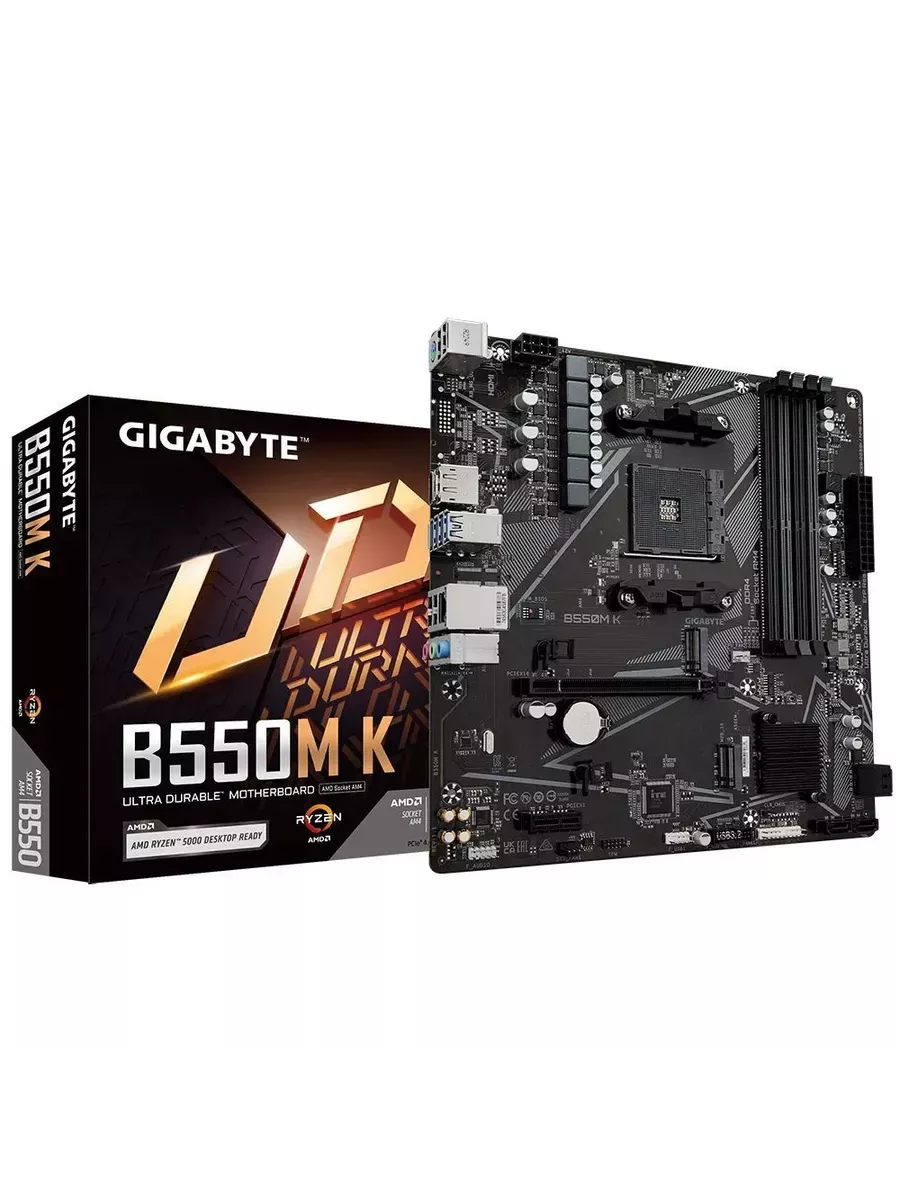 Gigabyte Материнская плата B550M K, AM4, Micro-ATX