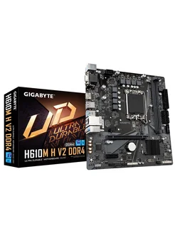 Материнская плата H610M H V2 DDR4, Socket 1700, Intel H610 Gigabyte 248114892 купить за 6 675 ₽ в интернет-магазине Wildberries