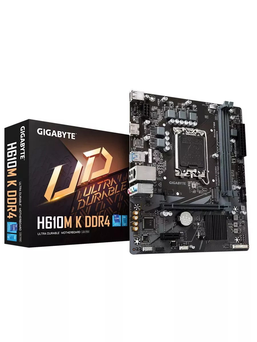 Gigabyte Материнская плата H610M K DDR4, LGA 1700, Micro-ATX