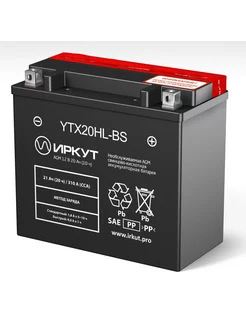 Аккумулятор ИРКУТ YTX20HL-BS 12V 21Ач обр.пол