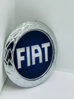 Эмблема Знак Значок Шильдик Логотип Fiat-Blue-9.5