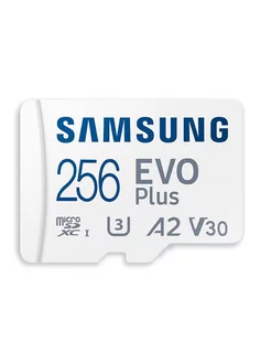 Карта памяти Samsung microSD EVO Plus 256 GB + SD адаптер