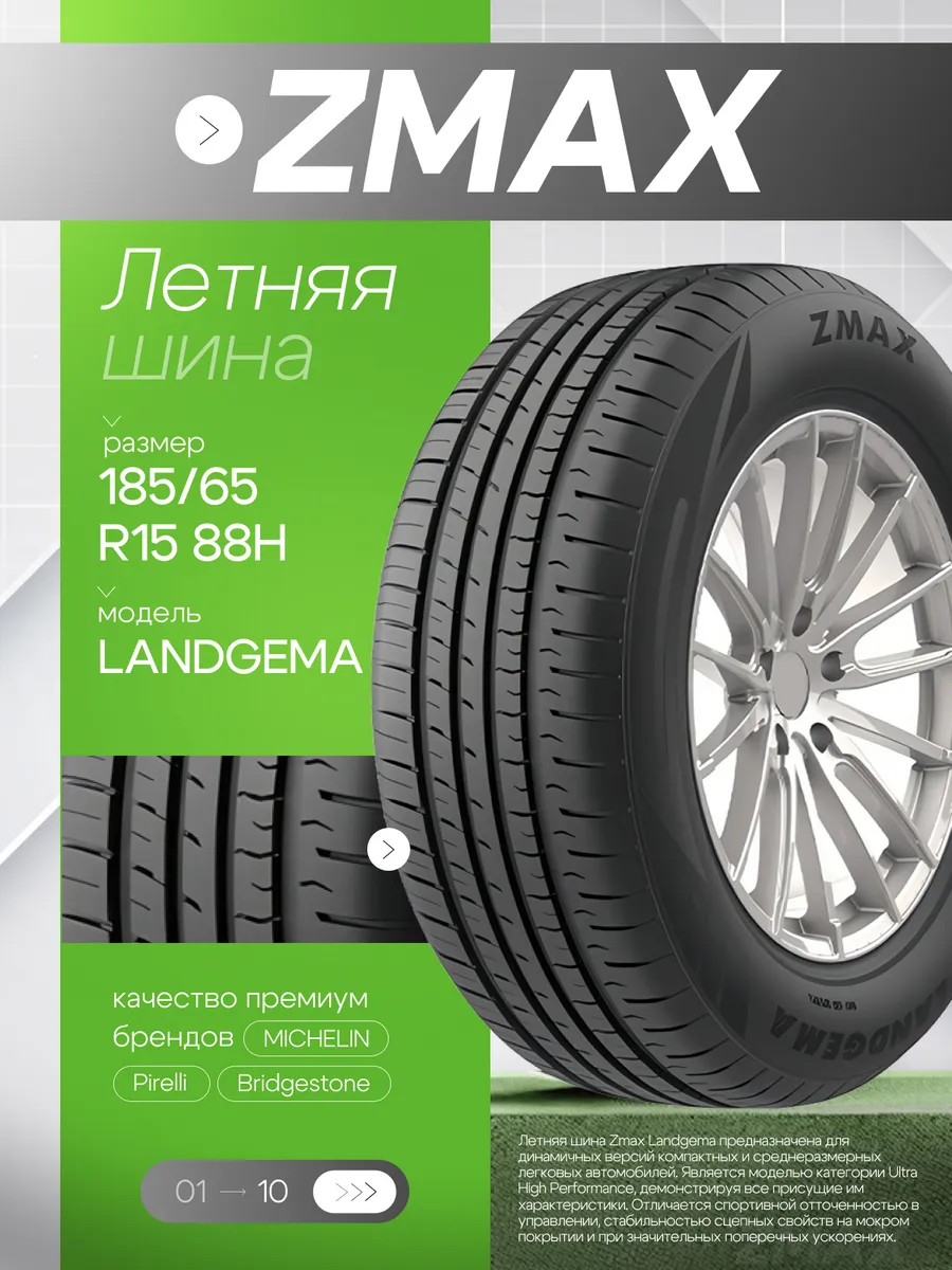 Шины летние 185 65R15 88H LANDGEMA
