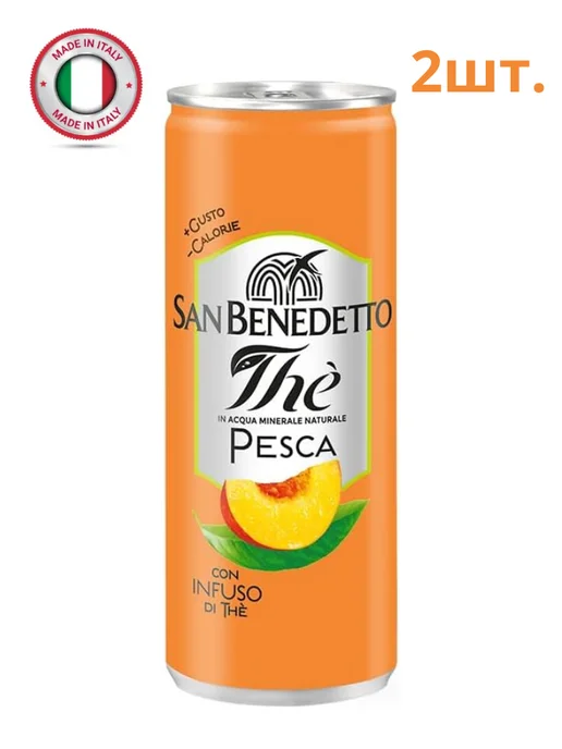 San Benedetto Персиковый Холодный чай 0,33л 2 шт, 330 мл, 2 шт