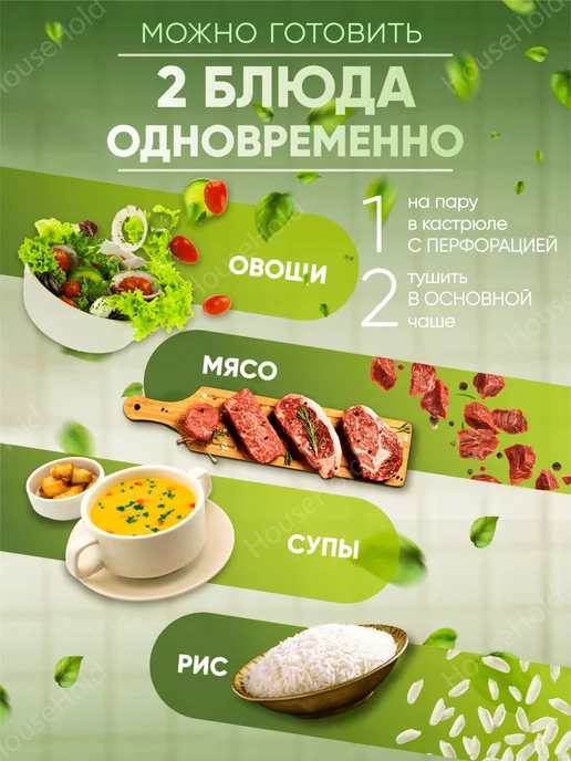 Мини мультиварка кастрюля электрическая, белый, фото 3