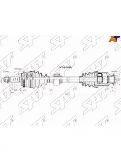 Привод в сборе RH HYUNDAI CRETA 2,0 АКПП 15- 4WD