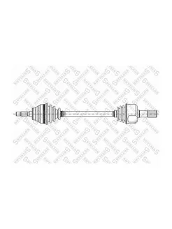 Привод левый 630mm, 21642 Peugeot 405 1.6 1.9D 87-