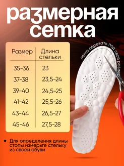 Стельки мягкие анатомические для обуви и кроссовок