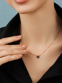 Колье с подвеской на шею серебро 925 круглая Veronika jewelry factory 248539803 купить за 1 470 ₽ в интернет-магазине Wildberries