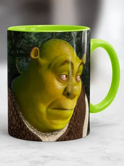 Кружка Шрек, взгляд, Shrek, Мем