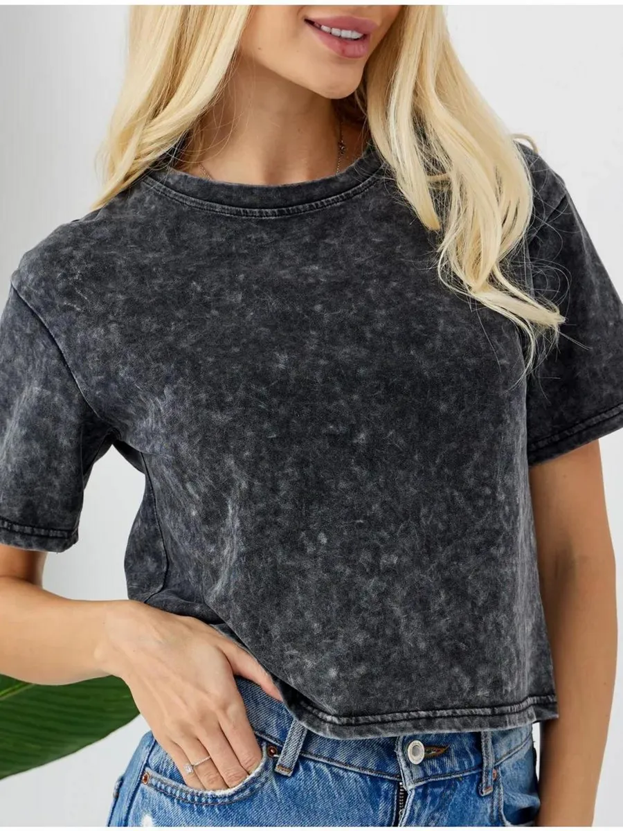 Футболка укороченная варенка y2k