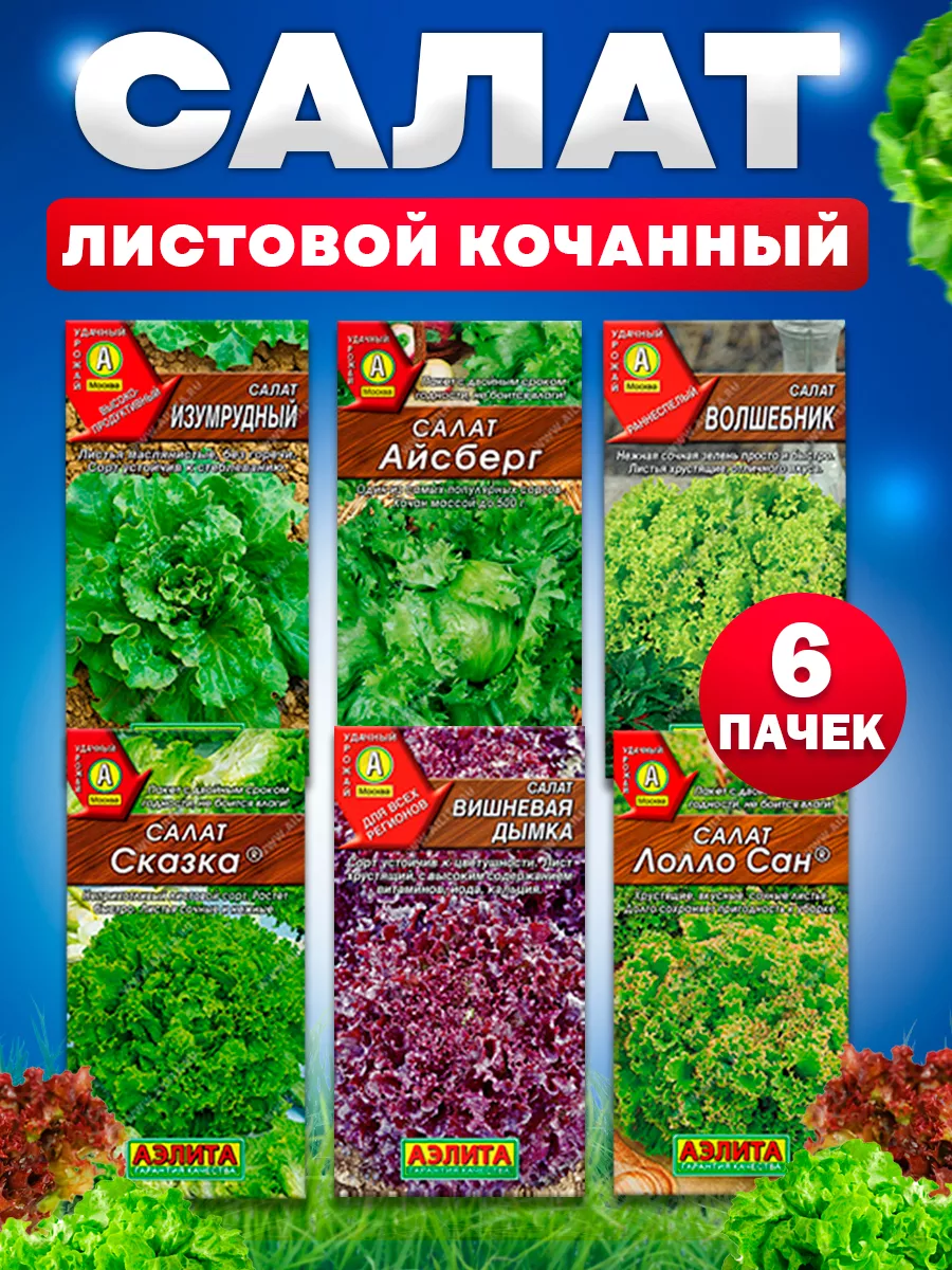 Семена салата Листового Кочанного