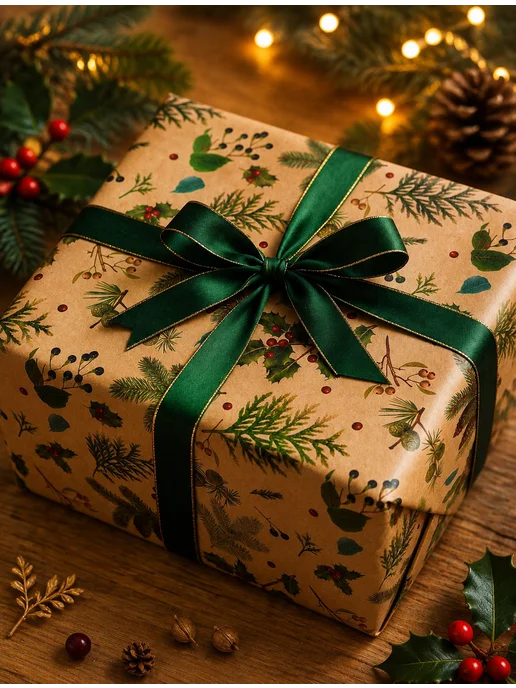 Grand Gift Бумага новогодняя упаковочная для подарков набор, голубой, фото 2