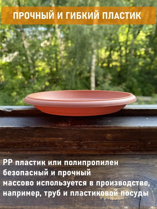 Shengerda Поддон круглый внутри 30см, внешний 36,5см, коричневый, 1шт, 10 шт, коричневый, в упаковке 600 г, фото 2