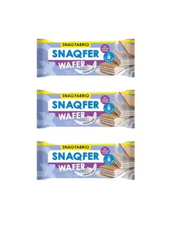 Вафли без сахара и без глютена SNAQFER Сливочные, 120г x 3шт